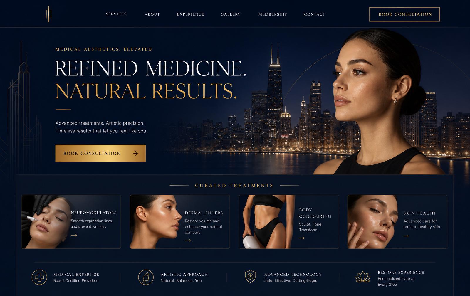 Midway Med Spa med spa website homepage preview